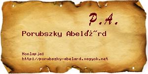 Porubszky Abelárd névjegykártya