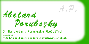abelard porubszky business card